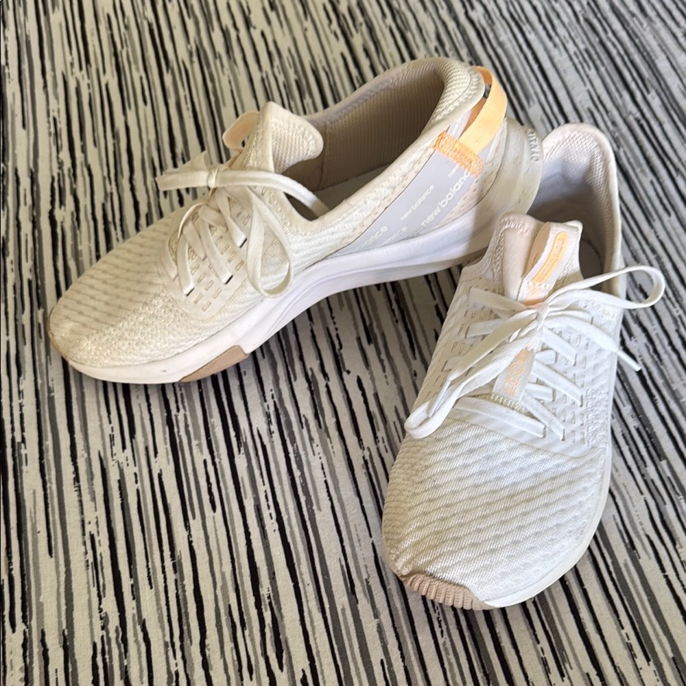Women's White and Cream Athletic Shoes (New Balance Energize Sport)